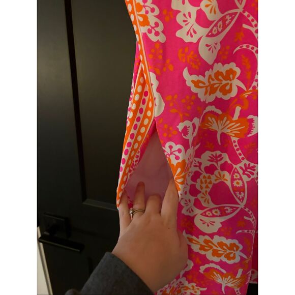 Gretchen Scott Serve it Up Dress- Flora Pink/Orange Size L - Picture 5 of 7